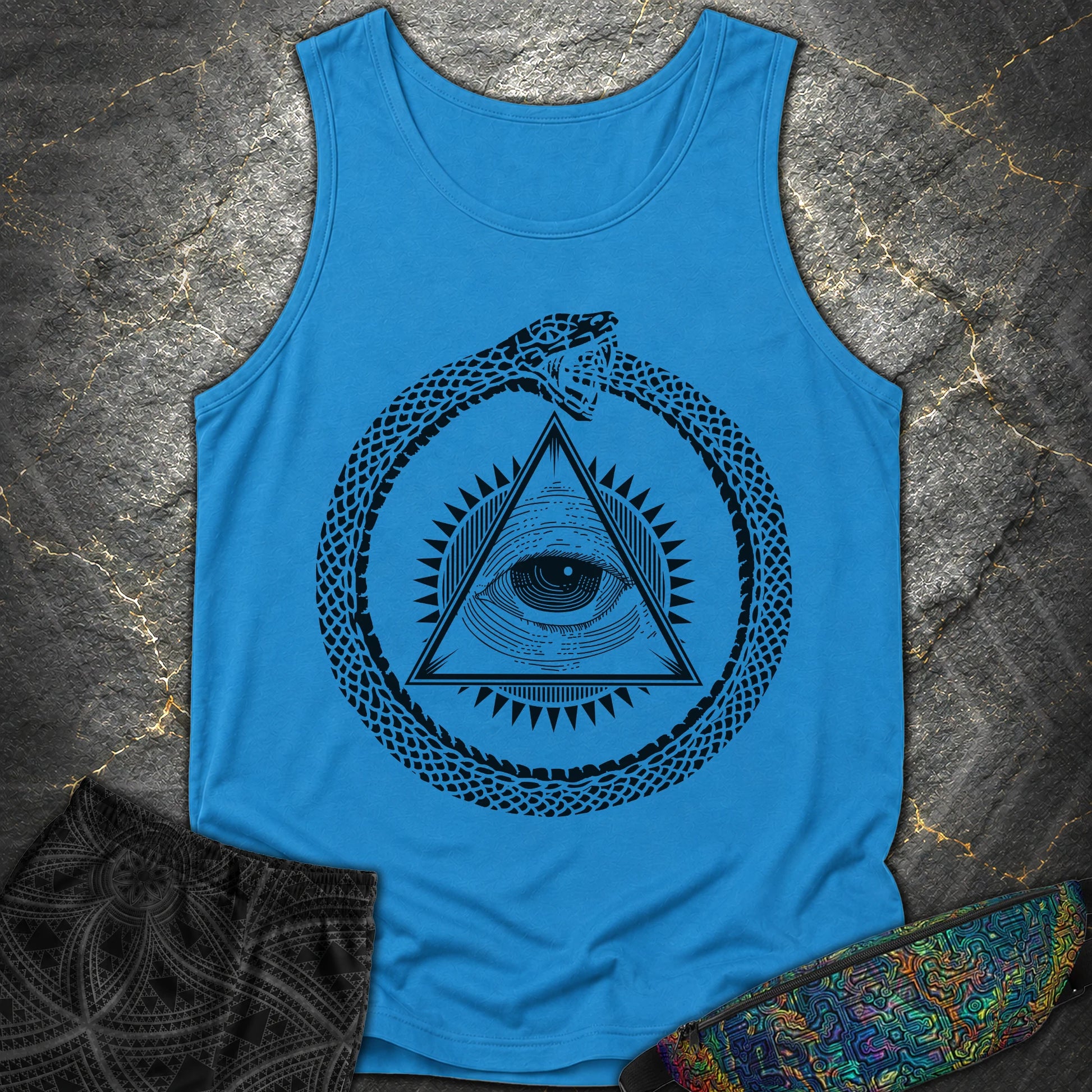 Ouroboros Eye of Providence - Ouroboros Eye of Providence Comfort Tank Top - Royal Caribe