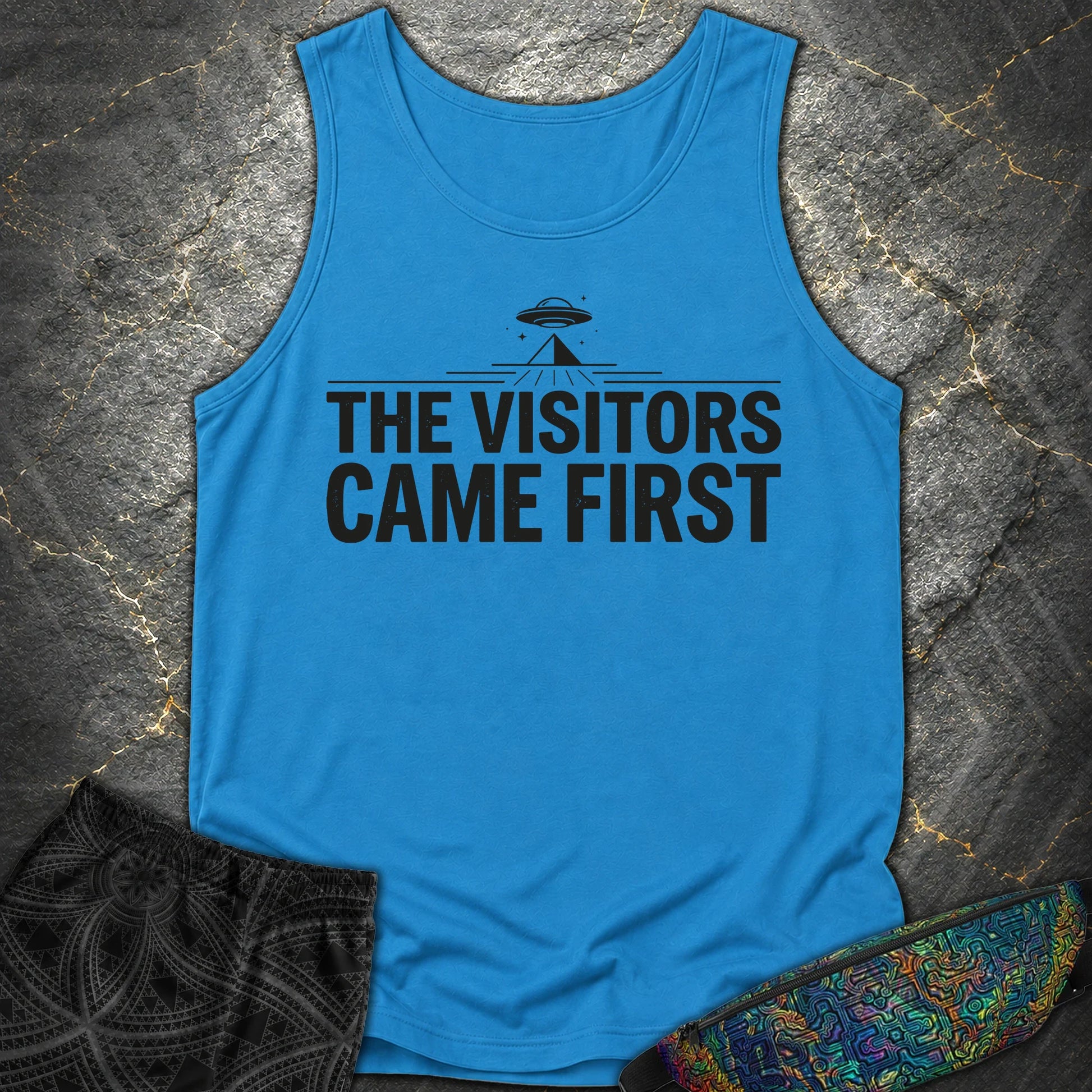 The Visittors Come First Czarne - The Visittors Come First Czarne Comfort Tank Top - Royal Caribe