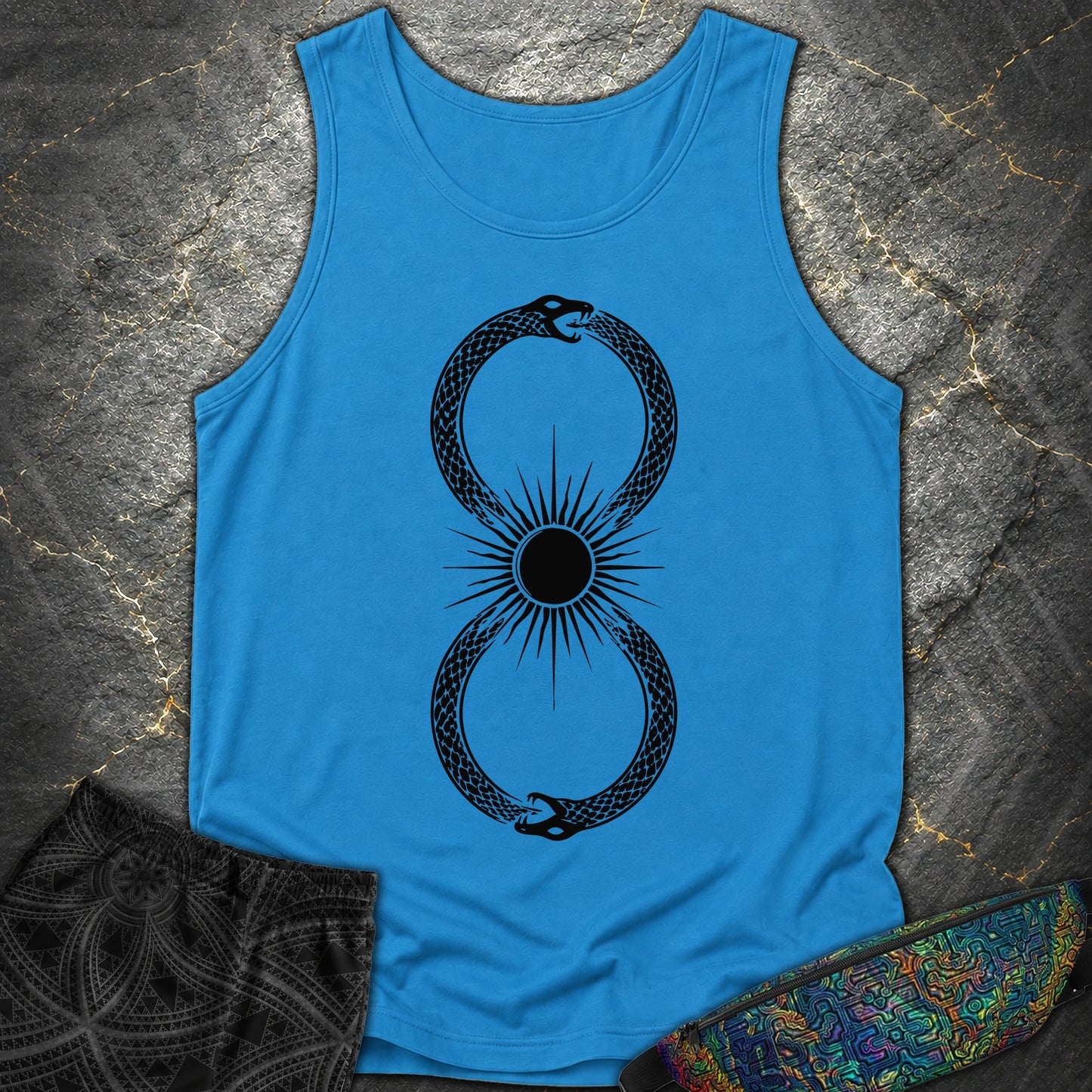 Ouroboros Sun - Ouroboros Sun Comfort Tank Top - Royal Caribe