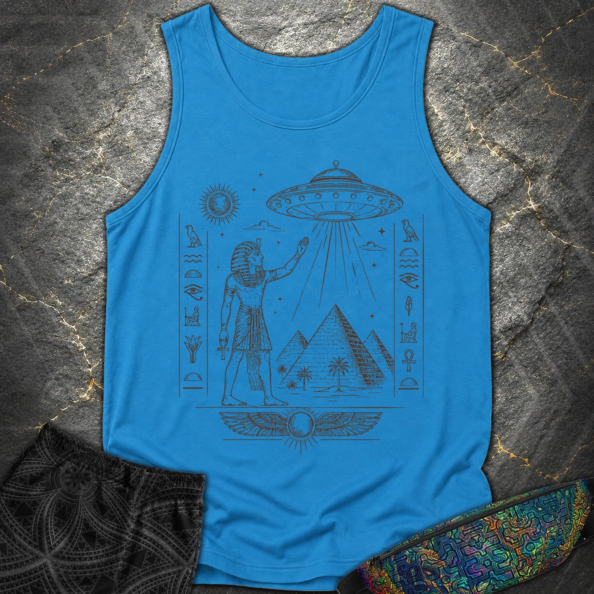 Pharaoh Beneath the Star Vessel - Pharaoh Beneath the Star Vessel Comfort Tank Top - Royal Caribe