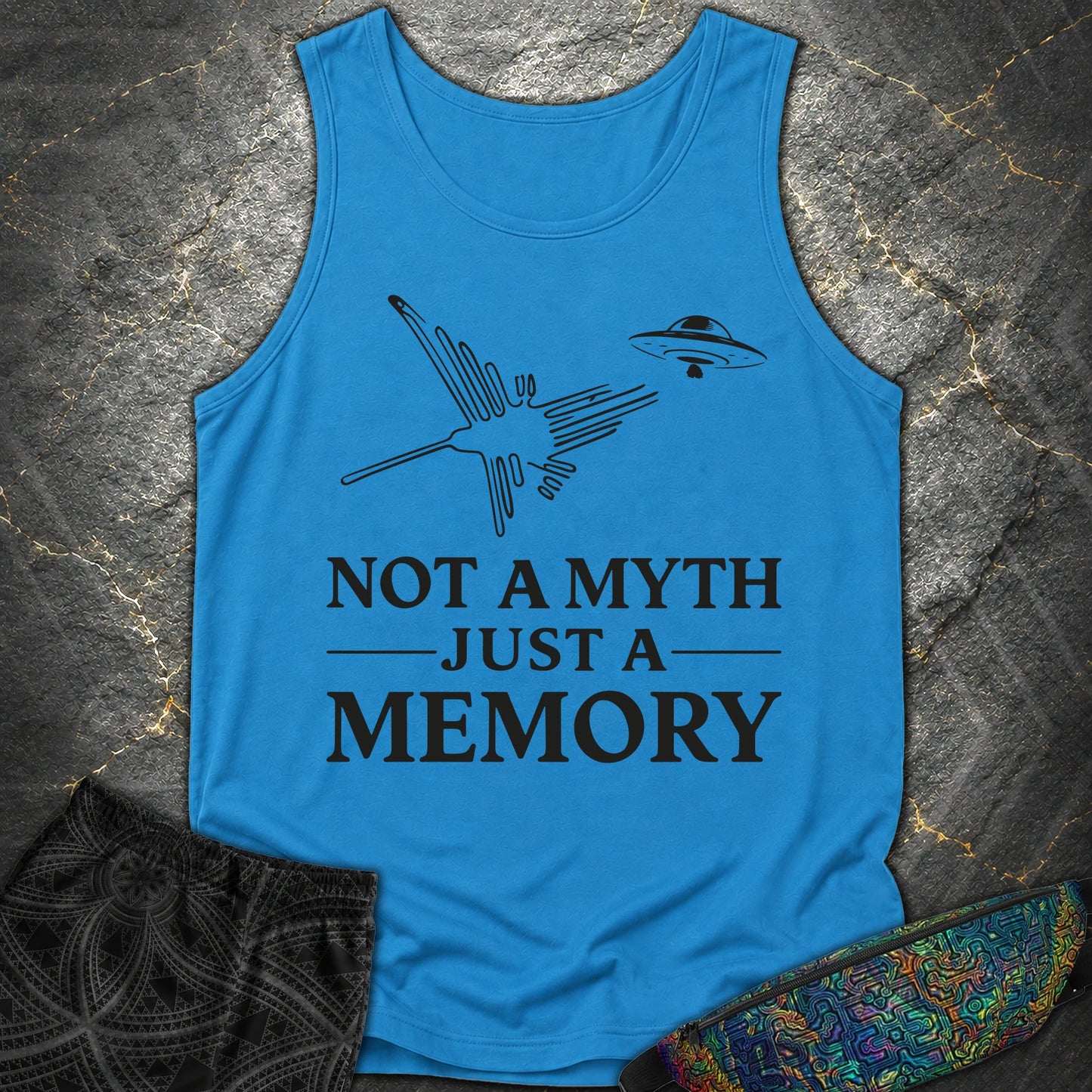 NOT MYTH JUST MEMORY Czarne - NOT MYTH JUST MEMORY Czarne Comfort Tank Top - Royal Caribe