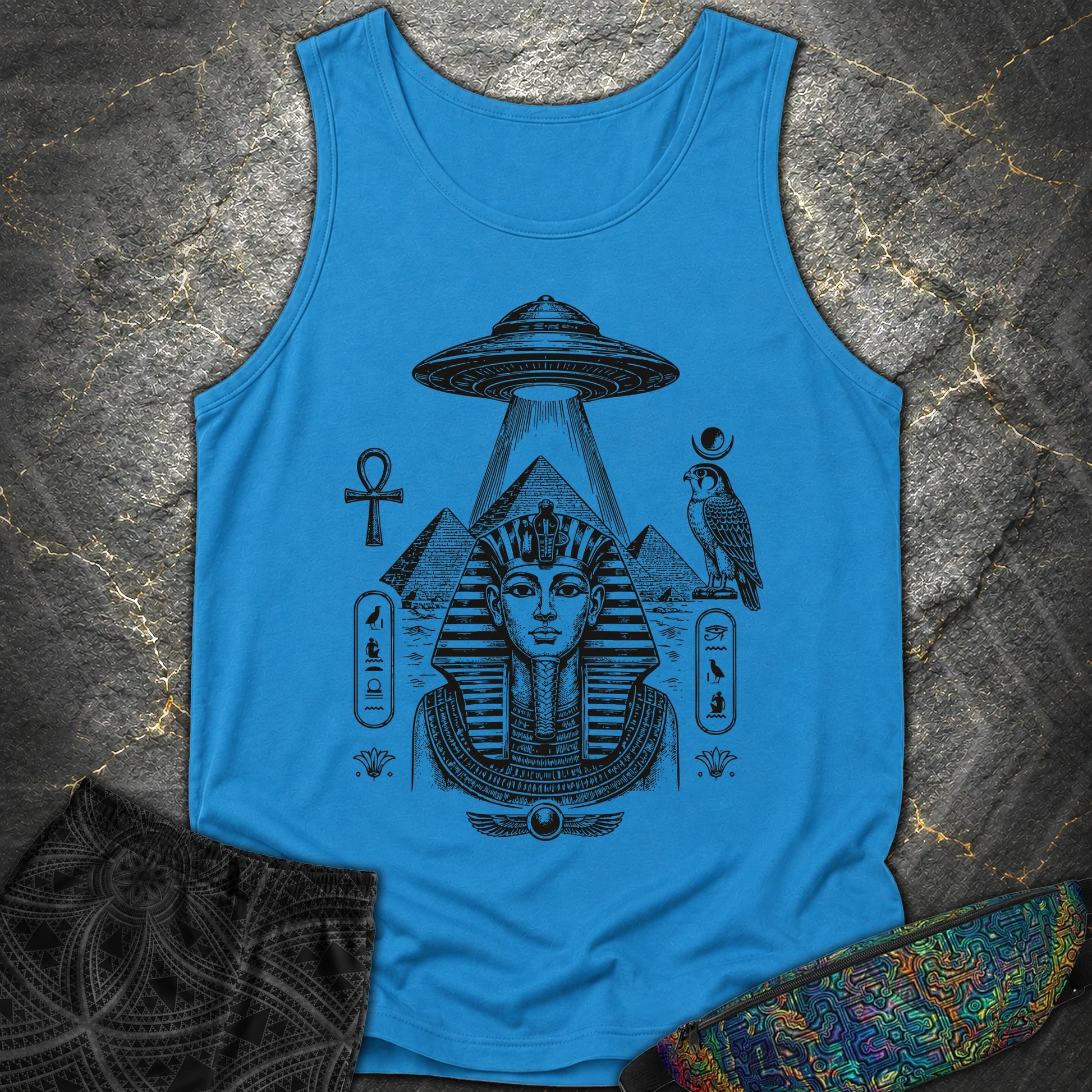 Pharaoh Under the Alien Light - Pharaoh Under the Alien Light Comfort Tank Top - Royal Caribe