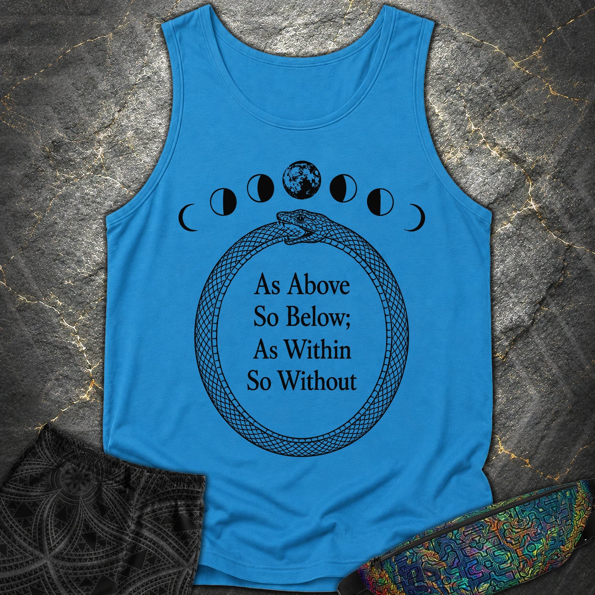 As Above So Below Ouroboros - As Above So Below Ouroboros Comfort Tank Top - Royal Caribe