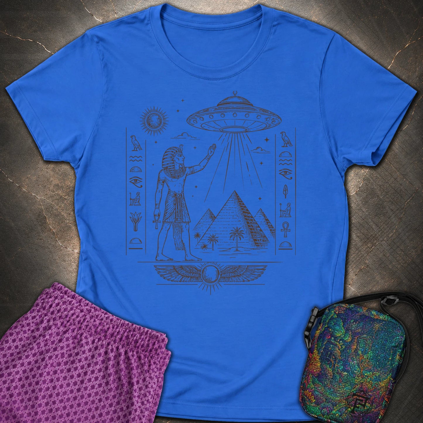 Pharaoh Beneath the Star Vessel - Pharaoh Beneath the Star Vessel Womens T-Shirt - Royal
