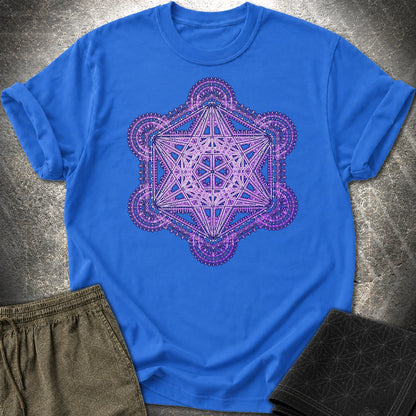 Intricate Metatron's Cube T-Shirt - Intricate Metatron's Cube T-Shirt - Royal