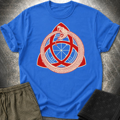 Triquetra Ouroboros T-Shirt - Triquetra Ouroboros T-Shirt - Royal