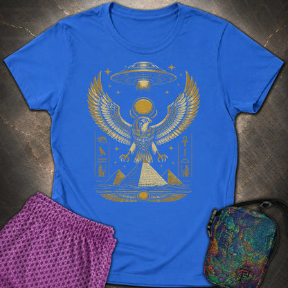 Falcon Guardian Beneath the Starship - Falcon Guardian Beneath the Starship Womens T-Shirt - Royal