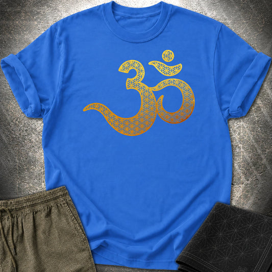 Ohm Flower Of Life Pattern T-Shirt - Ohm Flower Of Life Pattern T-Shirt - Royal