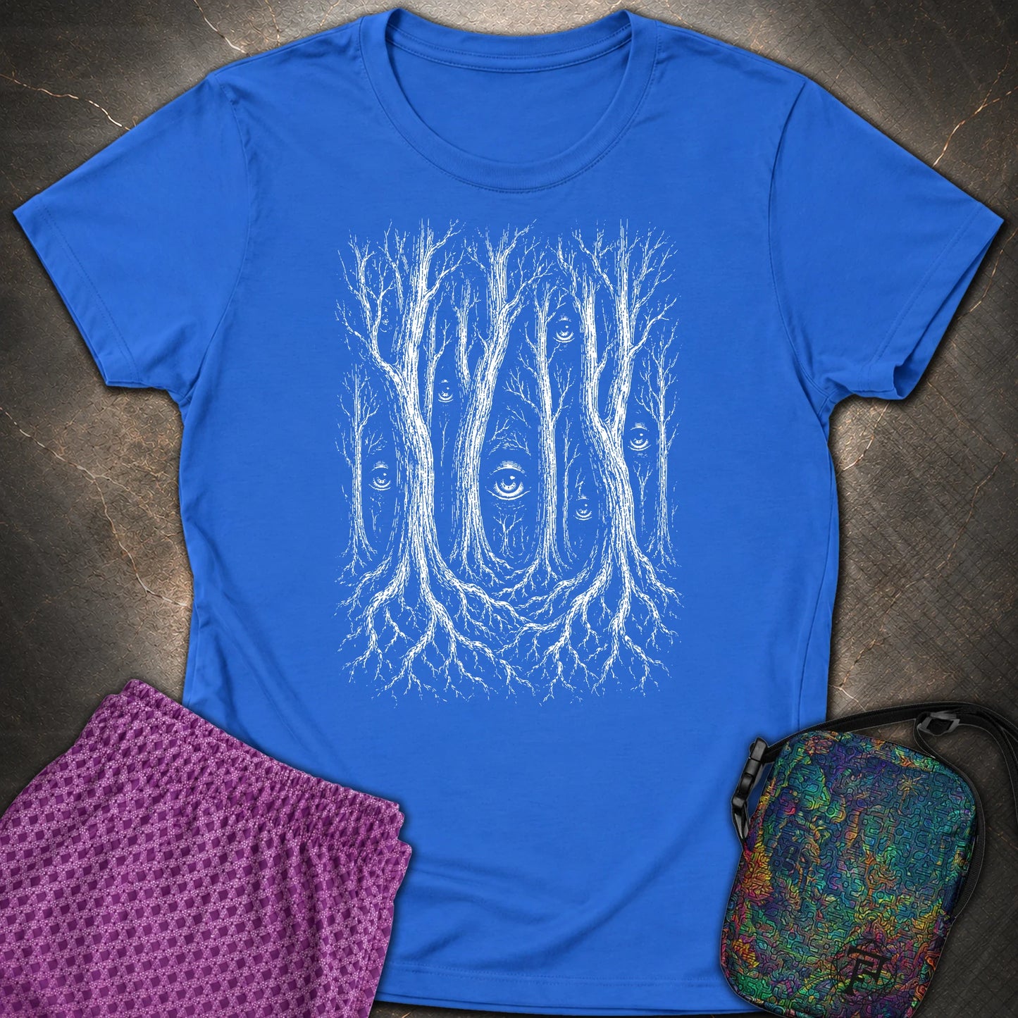 Forest Consciousness Watching - Forest Consciousness Watching Womens T-Shirt - Royal