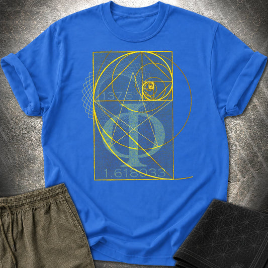 Fibonacci Gold T-Shirt - Fibonacci Gold T-Shirt - Royal