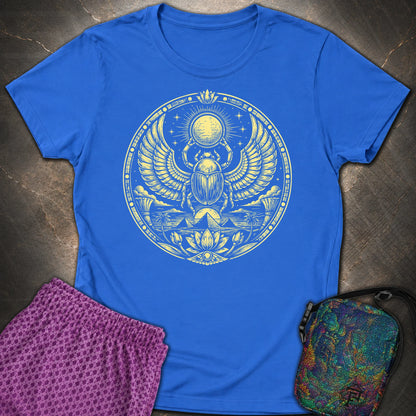 Winged Scarab of the Sun - Winged Scarab of the Sun Womens T-Shirt - Royal