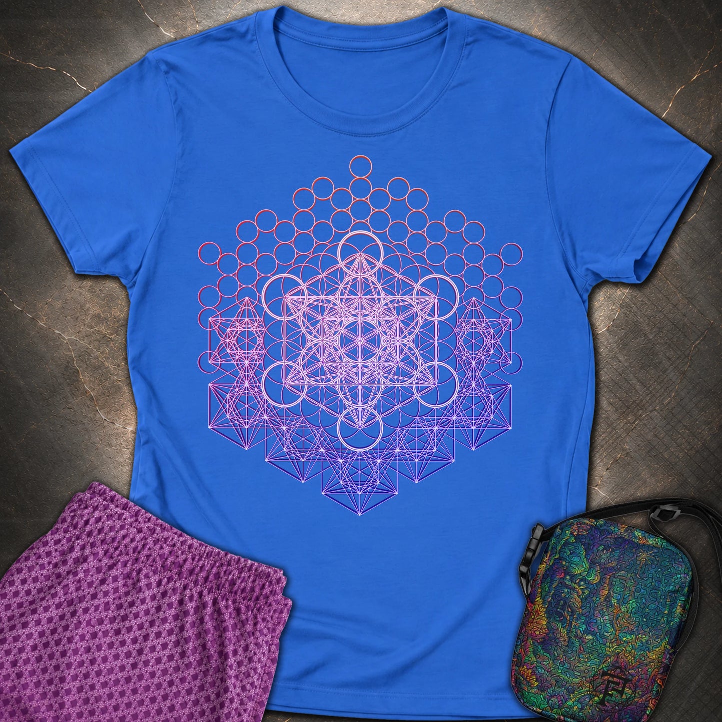 Metatron And Flower Connection - Metatron And Flower Connection Women's T-Shirt - Royal