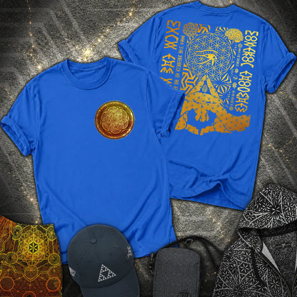 Kalesvara Mudra Seed Of Life 2 Sided T-Shirt - Kalesvara Mudra Seed Of Life 2 Sided T-Shirt - Royal