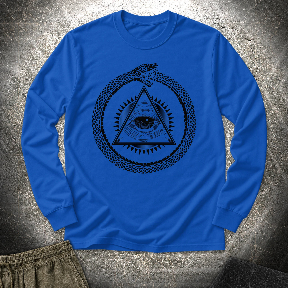 Ouroboros Eye Of Providence - Ouroboros Eye Of Providence Long Sleeve Shirt - Royal