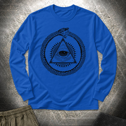 Ouroboros Eye Of Providence - Ouroboros Eye Of Providence Long Sleeve Shirt - Royal
