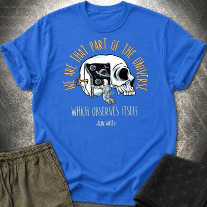 Alan Watts Part Of Universe T-Shirt - Alan Watts Part Of Universe T-Shirt - Royal