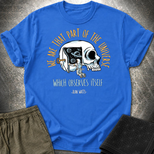 Alan Watts Part Of Universe T-Shirt - Alan Watts Part Of Universe T-Shirt - Royal
