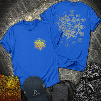 Metatron Platonic Solids 2 Sided T-Shirt - Metatron Platonic Solids 2 Sided T-Shirt - Royal