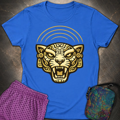 Mayan Jaguar - Mayan Jaguar Womens T-Shirt - Royal