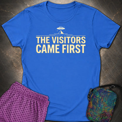 The Visittors Come First - The Visittors Come First Womens T-Shirt - Royal