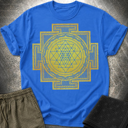 Sri Yantra Intricate Patterns T-Shirt - Sri Yantra Intricate Patterns T-Shirt - Royal