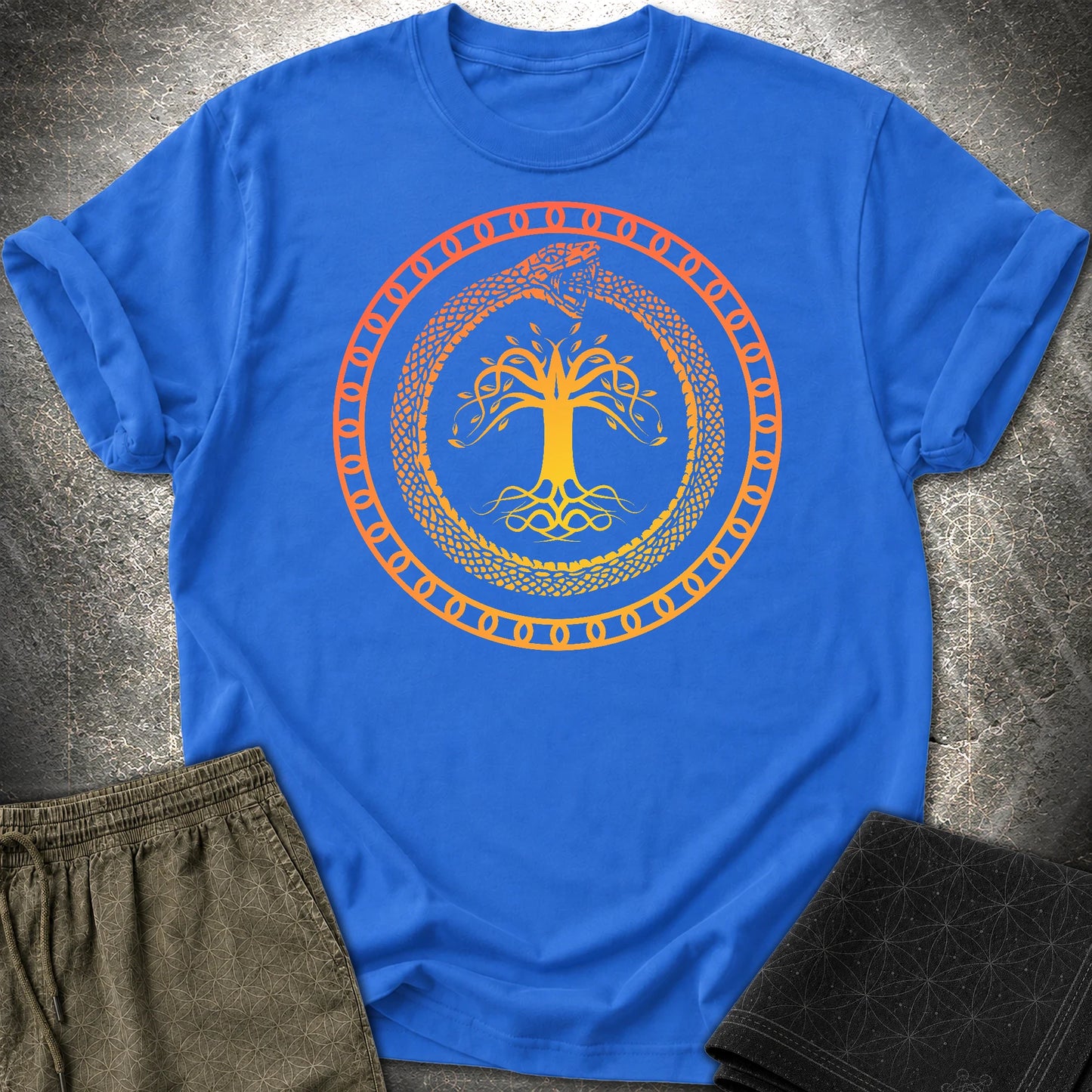 Ouroboros Tree Of Life Unisex T-Shirt - Ouroboros Tree Of Life Unisex T-Shirt - Royal