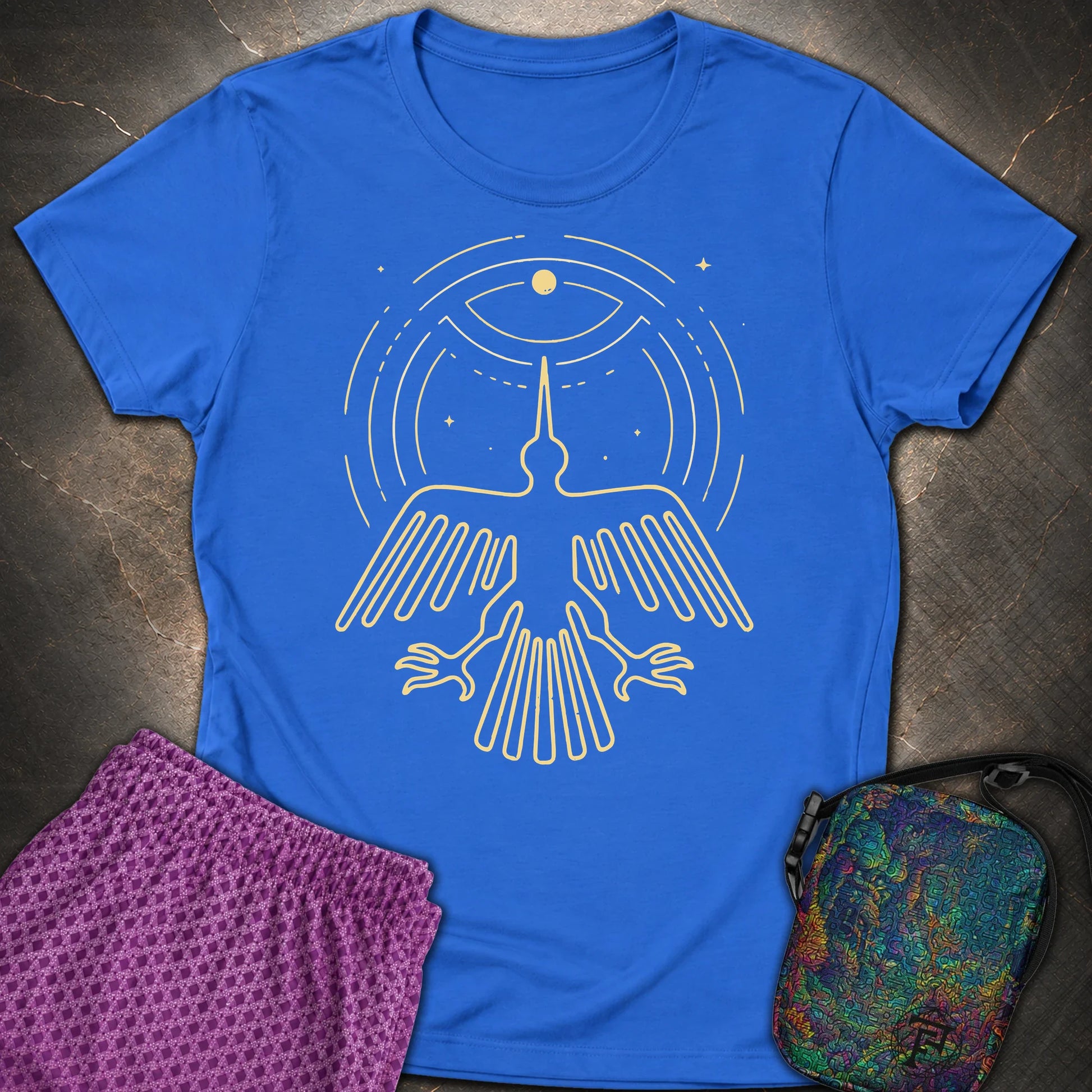 Geoglif Ptaka - Geoglif Ptaka Womens T-Shirt - Royal