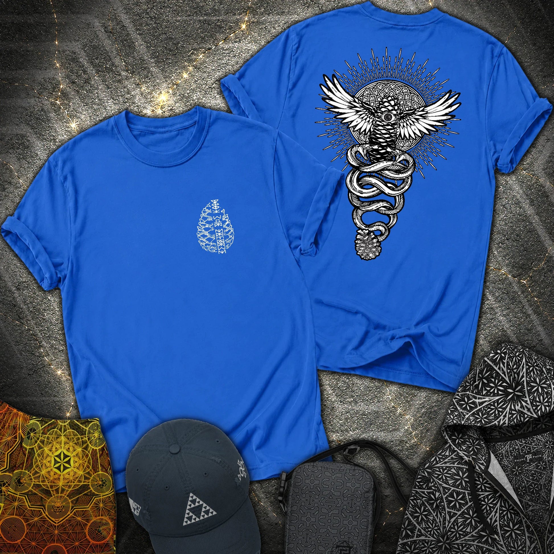Pineal Gland Awakening 2 Sided T-Shirt - Pineal Gland Awakening 2 Sided T-Shirt - Royal
