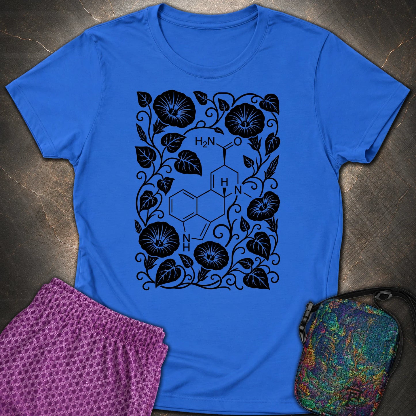 Morning Glory Molecule - Morning Glory Molecule Womens T-Shirt - Royal