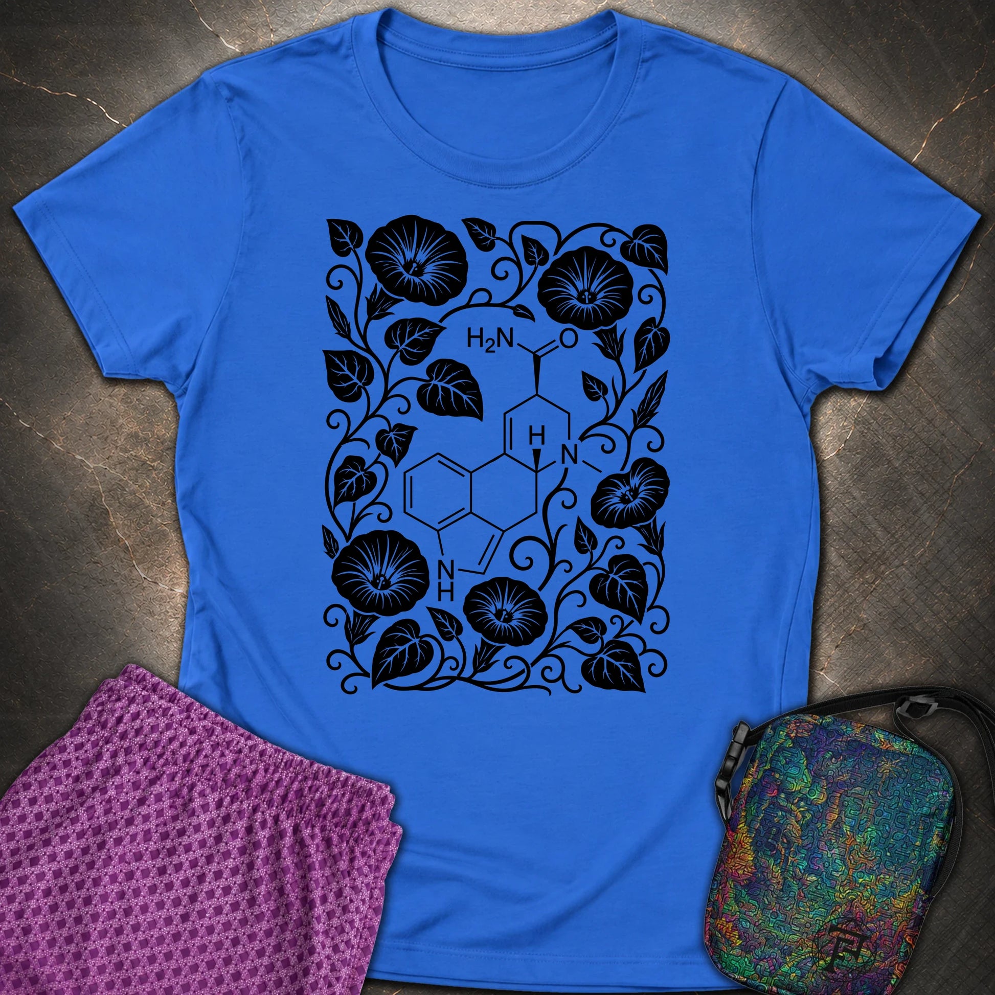 Morning Glory Molecule - Morning Glory Molecule Womens T-Shirt - Royal