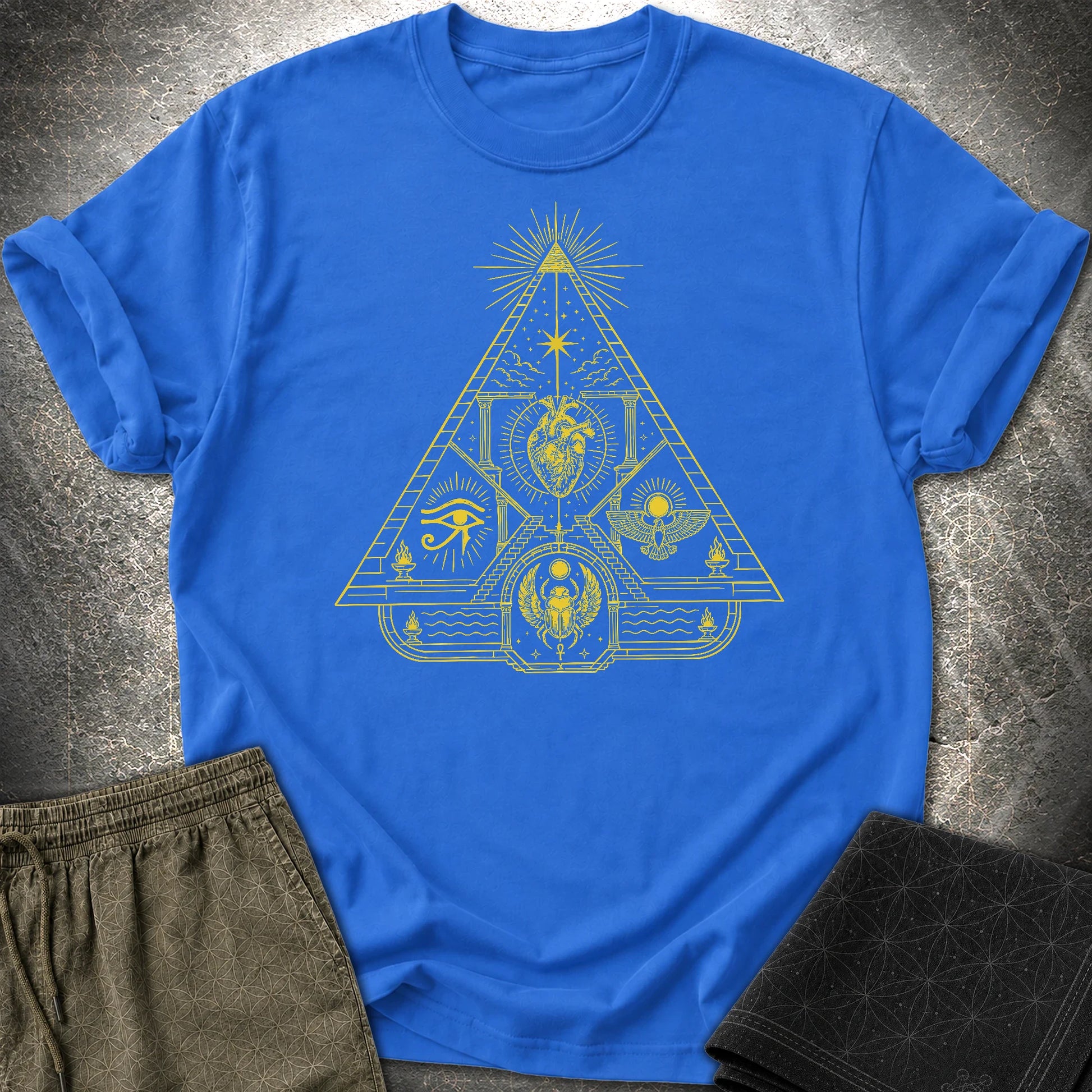 Mystic Pyramid of the Sacred Heart - Mystic Pyramid of the Sacred Heart T-Shirt - Royal