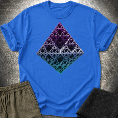 Sierpinski 3D Fractal T-Shirt - Sierpinski 3D Fractal T-Shirt - Royal