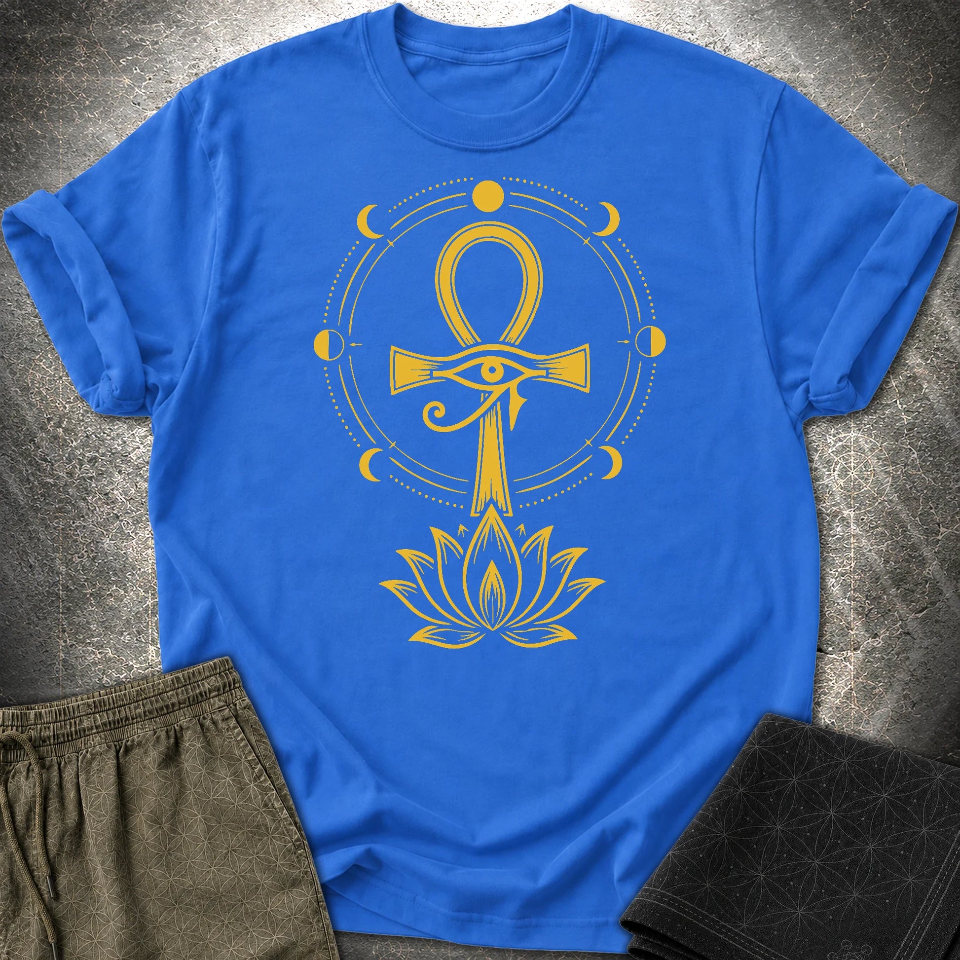 Eye of Life Above Lotus - Eye of Life Above Lotus T-Shirt - Royal