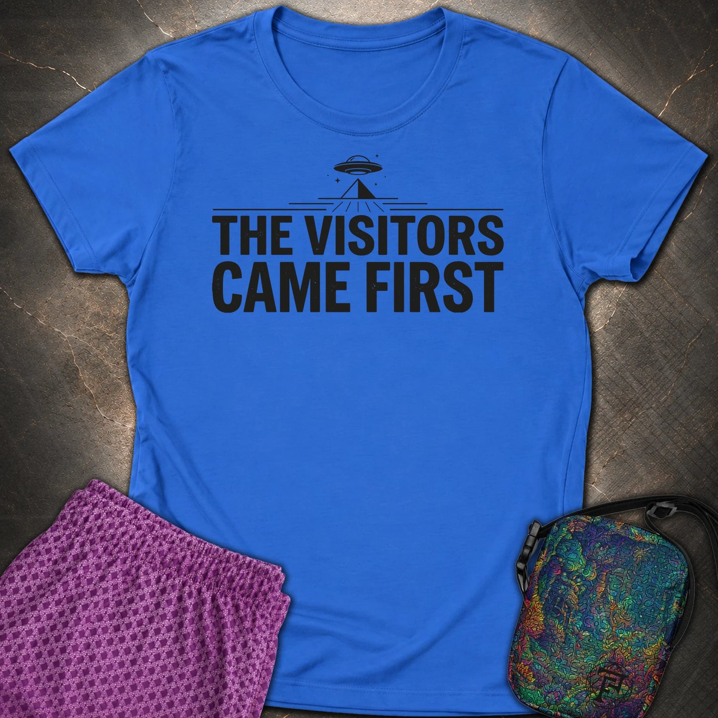 The Visittors Come First Czarne - The Visittors Come First Czarne Womens T-Shirt - Royal
