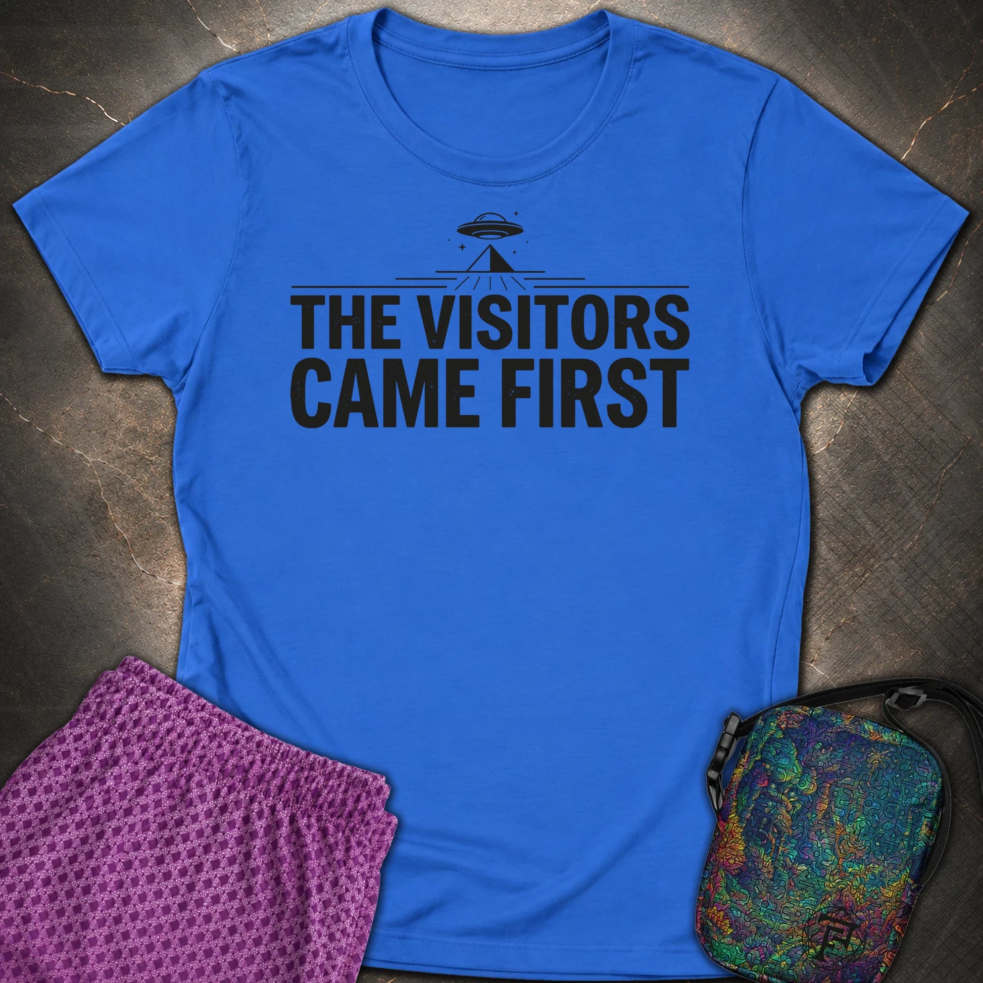 The Visittors Come First Czarne - The Visittors Come First Czarne Womens T-Shirt - Royal