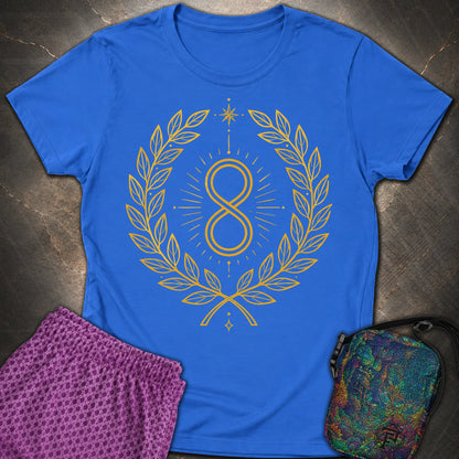 888 Infinity Wreath Unisex Womens T-Shirt - 888 Infinity Wreath Unisex Womens T-Shirt - Royal