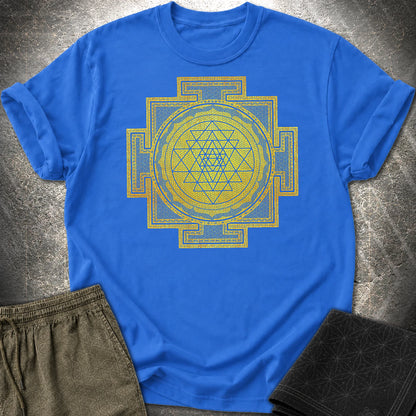 Sri Yantra Intricate Patterns T-Shirt - Sri Yantra Intricate Patterns T-Shirt - Royal