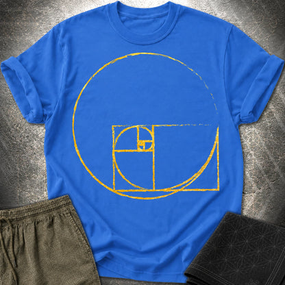 Golden Ratio Spiral Circle T-Shirt - Golden Ratio Spiral Circle T-Shirt - Royal