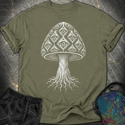 All-Seeing Mushroom - All-Seeing Mushroom Comfort T-Shirt - Sage