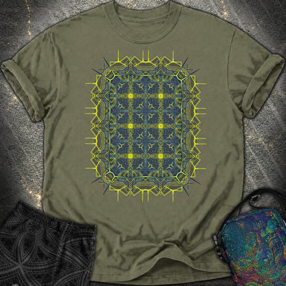 Electric Geometric Matrix - Electric Geometric Matrix Comfort T-Shirt - Sage