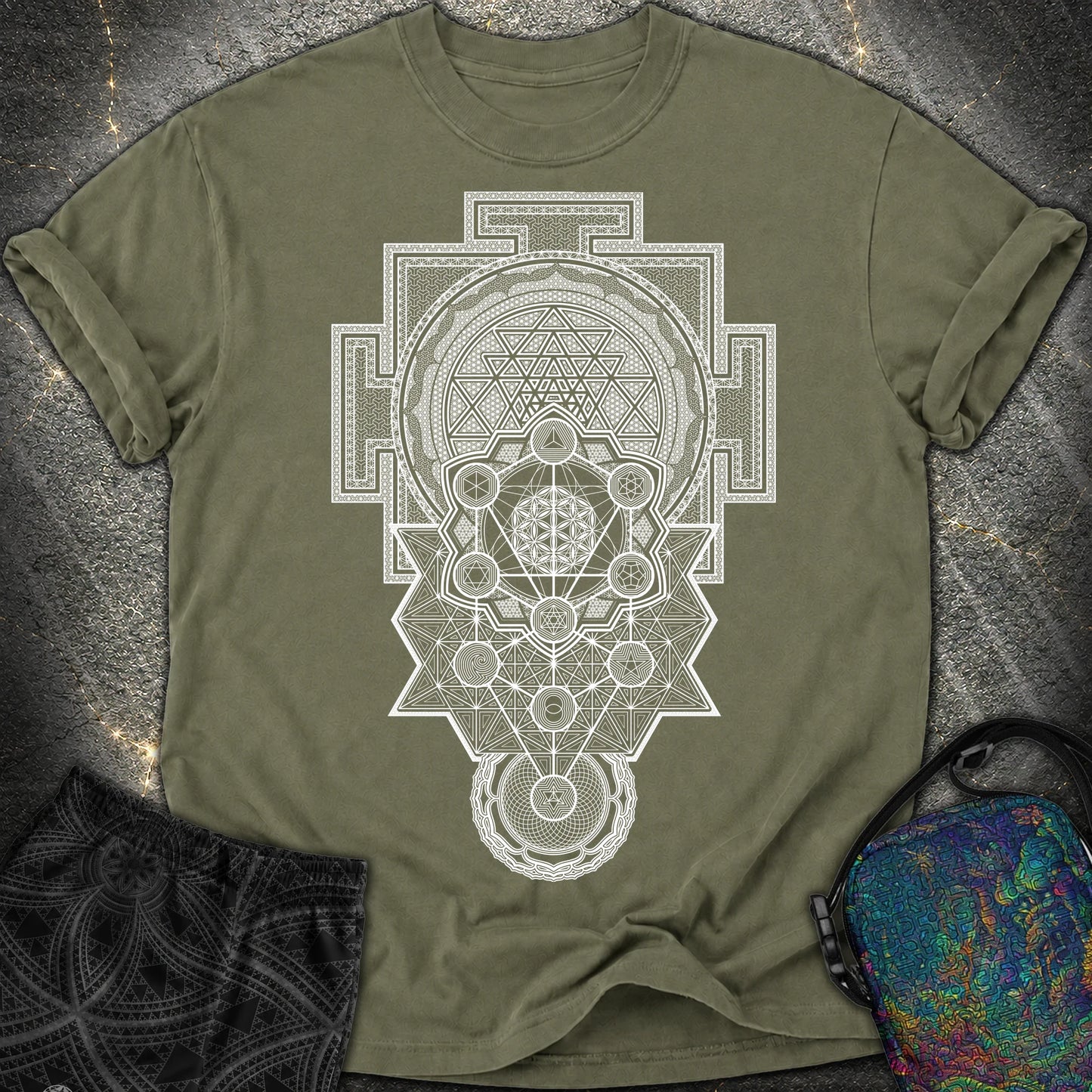 Sacred Geometry Encyclopedia - Sacred Geometry Encyclopedia Comfort T-Shirt - Sage