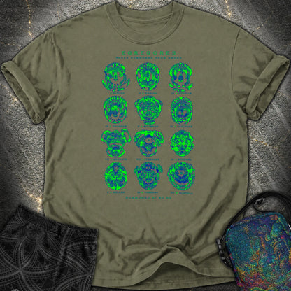 Egregores Cymatic Faces Comfort T-Shirt - Egregores Cymatic Faces Comfort T-Shirt - Sage