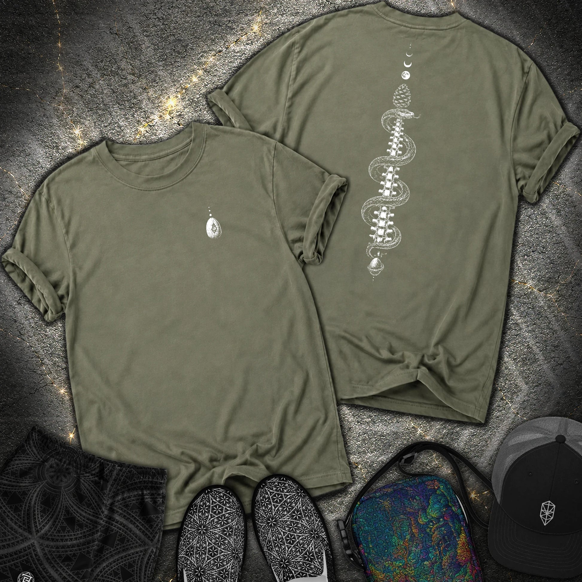 Sacred Coil 2 Sided Comfort T-Shirt - Sacred Coil 2 Sided Comfort T-Shirt - Sage