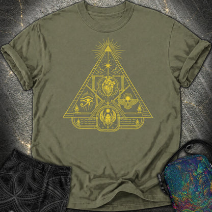 Mystic Pyramid of the Sacred Heart - Mystic Pyramid of the Sacred Heart Comfort T-Shirt - Sage
