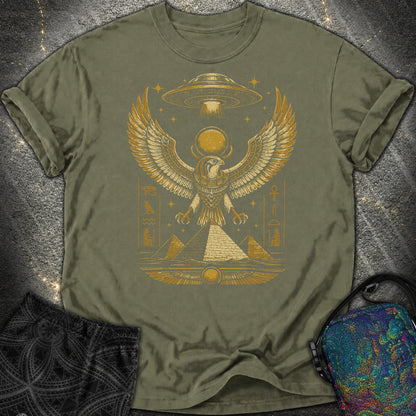 Falcon Guardian Beneath the Starship - Falcon Guardian Beneath the Starship Comfort T-Shirt - Sage