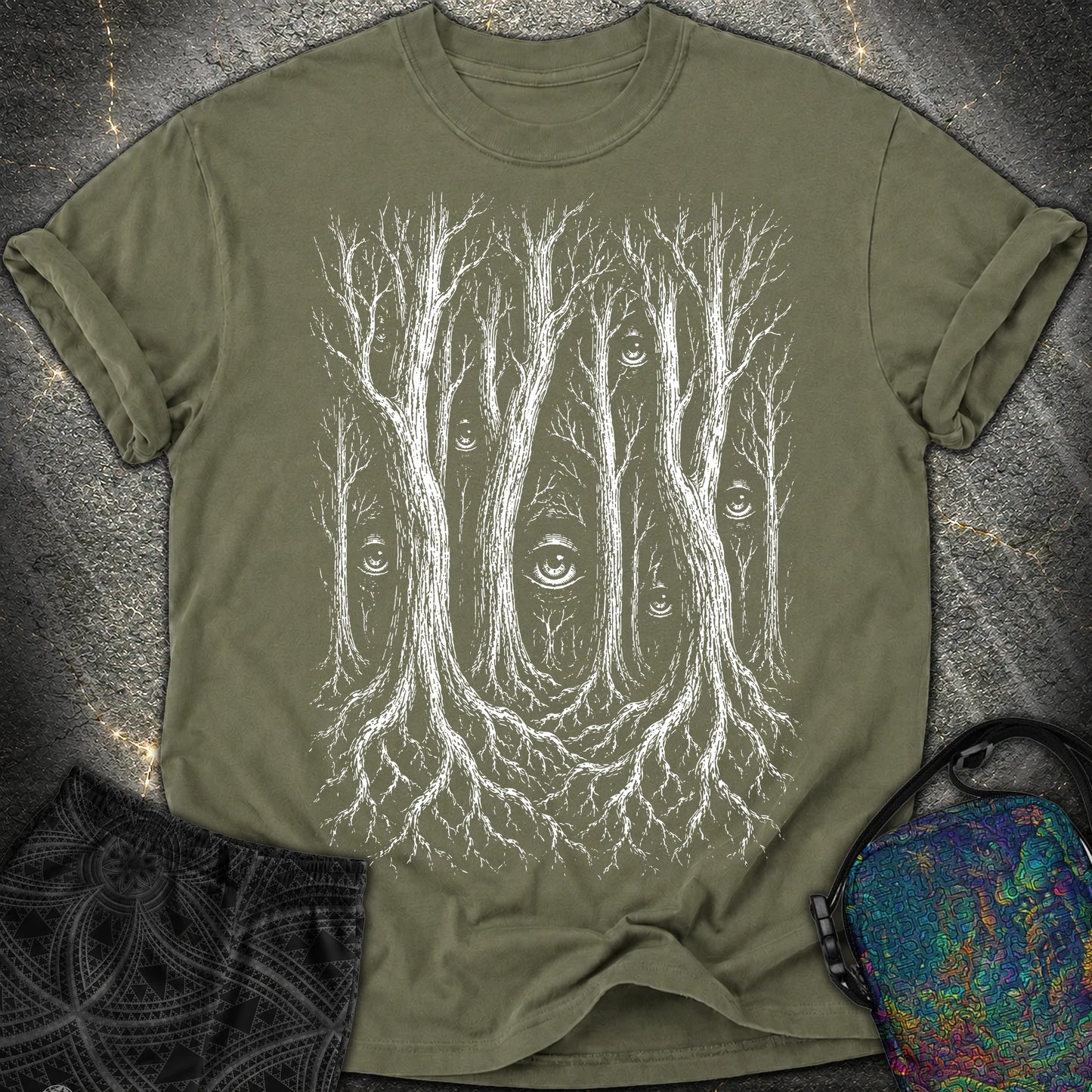 Forest Consciousness Watching - Forest Consciousness Watching Comfort T-Shirt - Sage