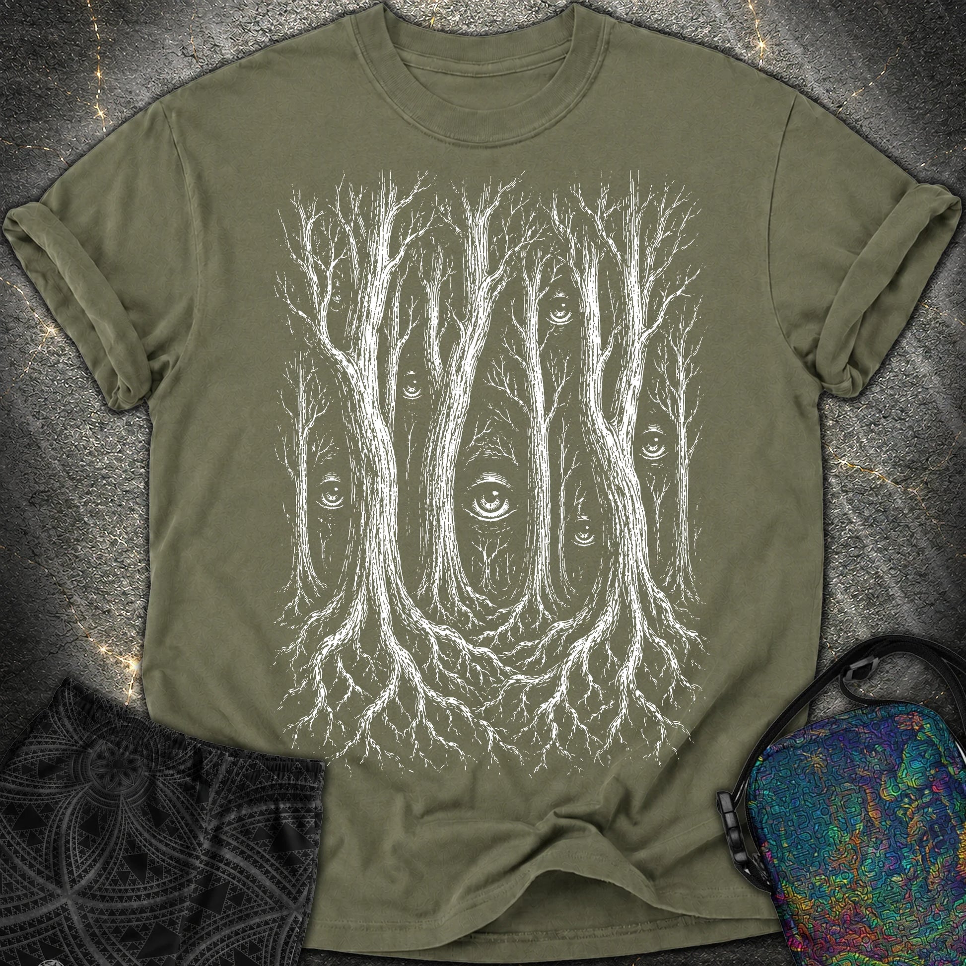 Forest Consciousness Watching - Forest Consciousness Watching Comfort T-Shirt - Sage