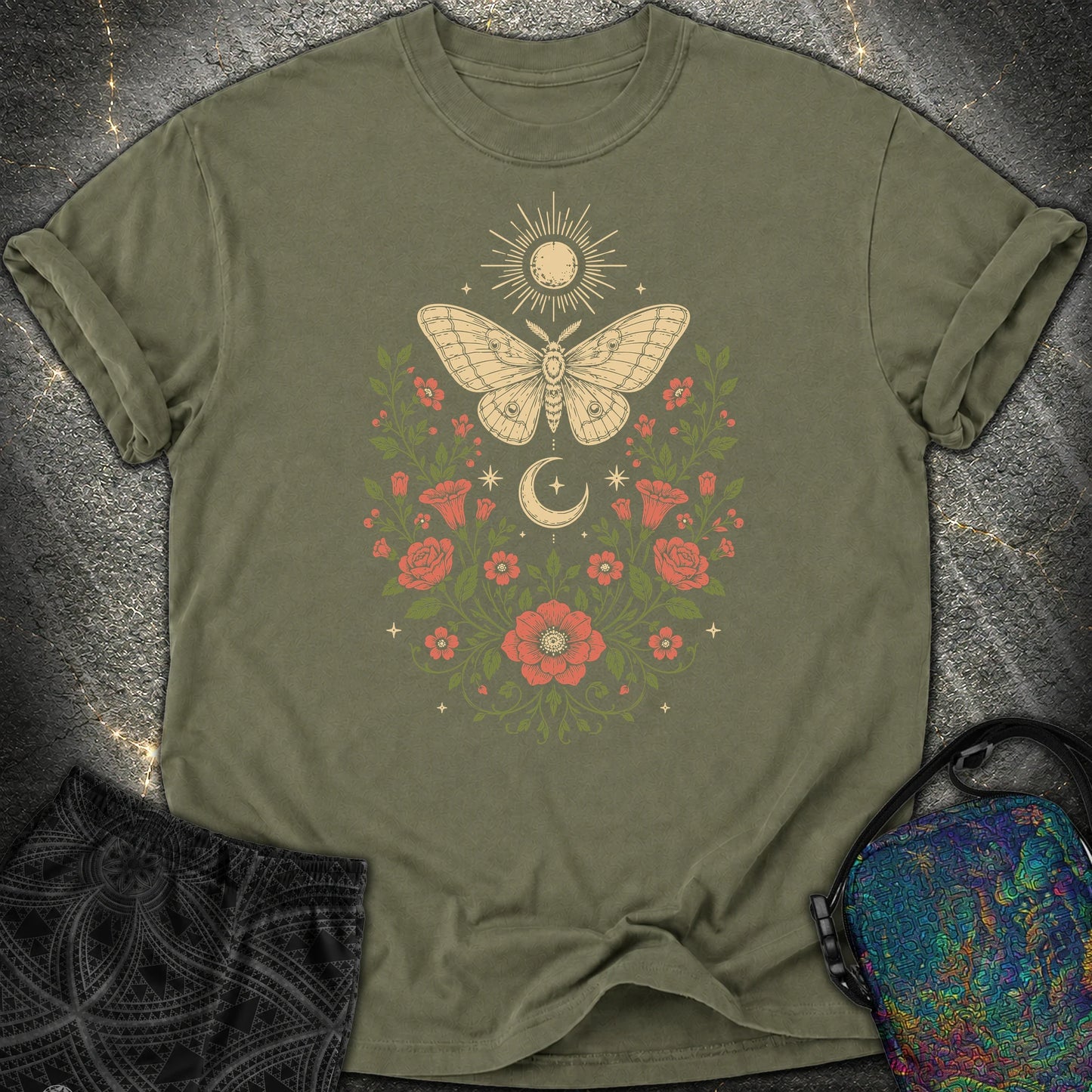 Sun Moon Moth - Sun Moon Moth Comfort T-Shirt - Sage