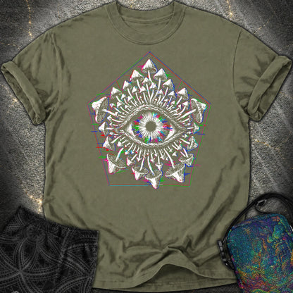Third Eye Mushroom Comfort T-Shirt - Third Eye Mushroom Comfort T-Shirt - Sage