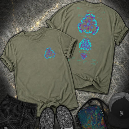 Sound Made Visible Cymatics 02 Comfort 2 Sided Comfort T-Shirt - Sound Made Visible Cymatics 02 Comfort 2 Sided Comfort T-Shirt - Sage
